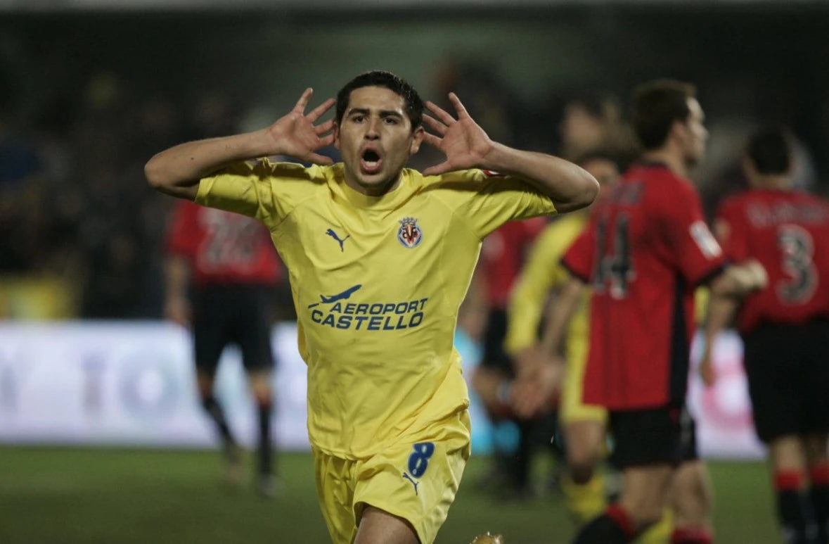 Juan Román Riquelme in Villarreal colours