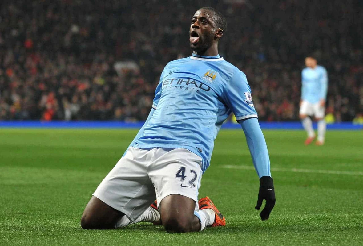 Yaya Touré in Manchester City colours