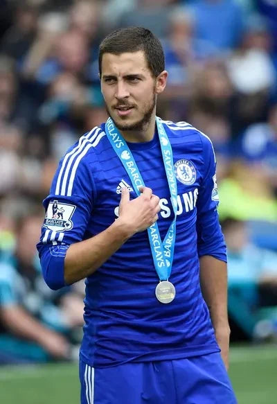 Eden Hazard in Chelsea colours